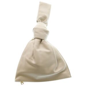 Bottega Veneta Twist Mini the Clutch Handbag Pouch White